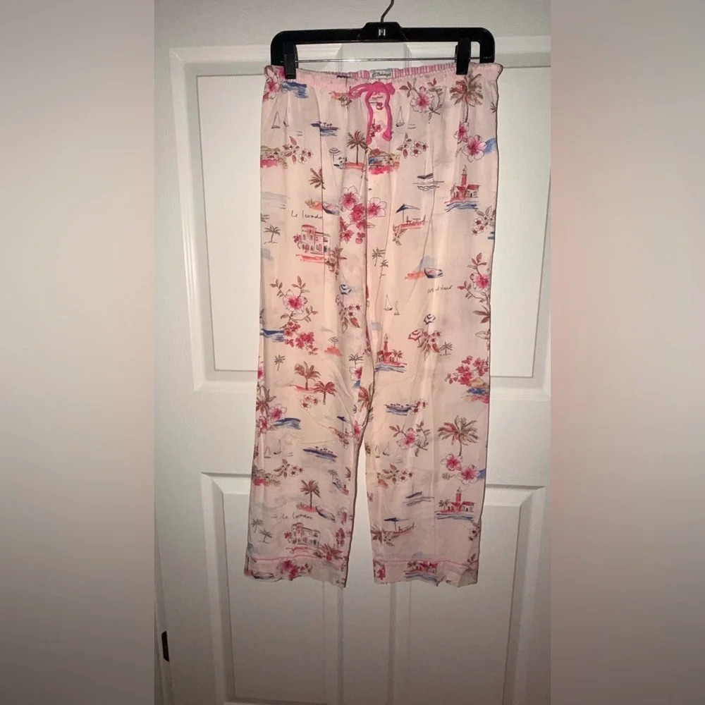 PJ Salvage Pajama Set Size S Pink Beach Print 2PC Sleep & Lounge - Picture 7 of 13